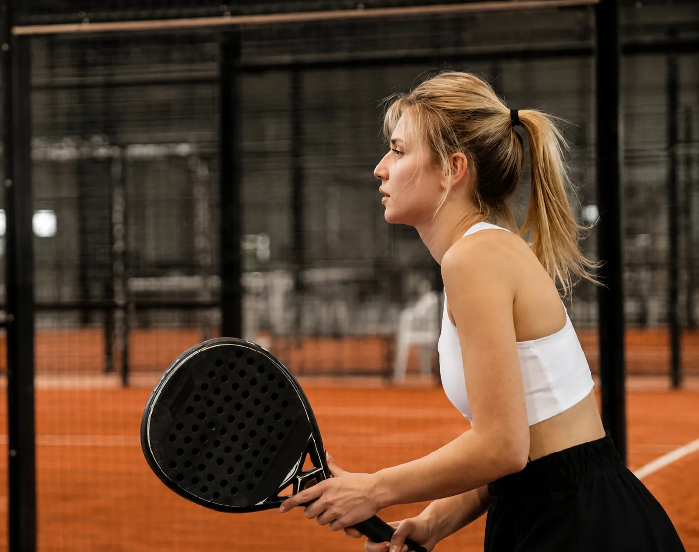 Indoor padel court at Padel Point Chișinău